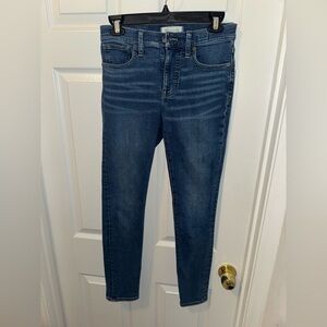 Madewell 9” Mid Rise Skinny Jeans Medium Wash Size 25